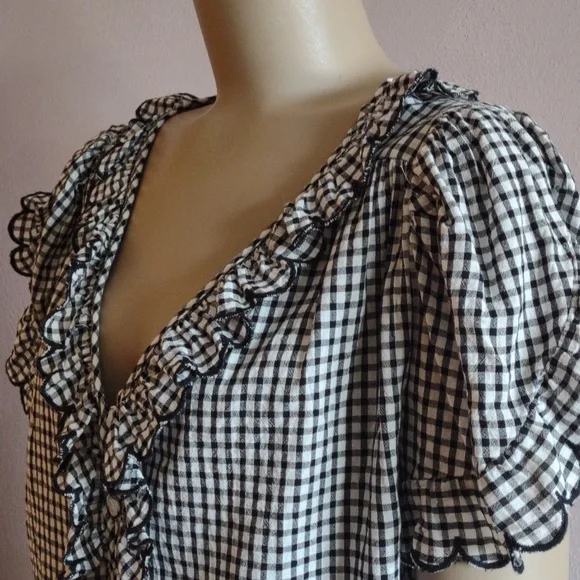 Max Studio gingham top - Picture 1 of 9